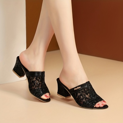 😍Last Day 50% OFF😍 - Women's Glitter Sequins Decor Sandals