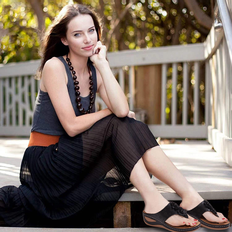 😍Last Day 49% OFF😍 Womens Arch Support Flip Flops Slides Slippers Comfy Walking Sandals