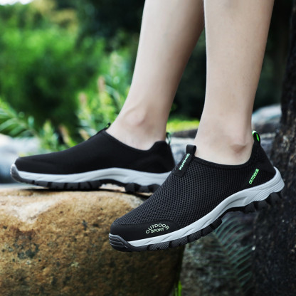 Men's Comfy Summer Hollow Out Breathable Mesh Casual Walking Shoes-caipcmall