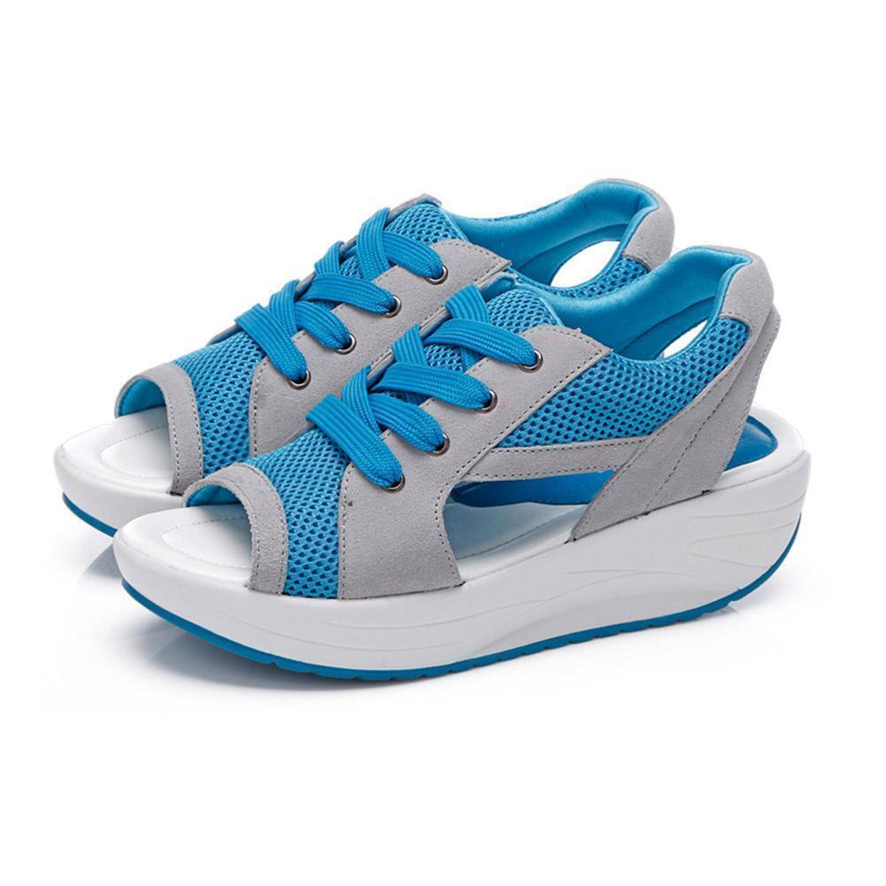 FUMOOD Platform Sandals Platform Wedge Breathable Rocking Shoes, Comfortable Sports Casual Women's Shoes