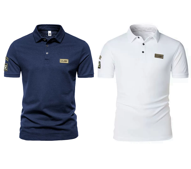 MARCO LUCA | Embroidered men's short-sleeved polo shirt