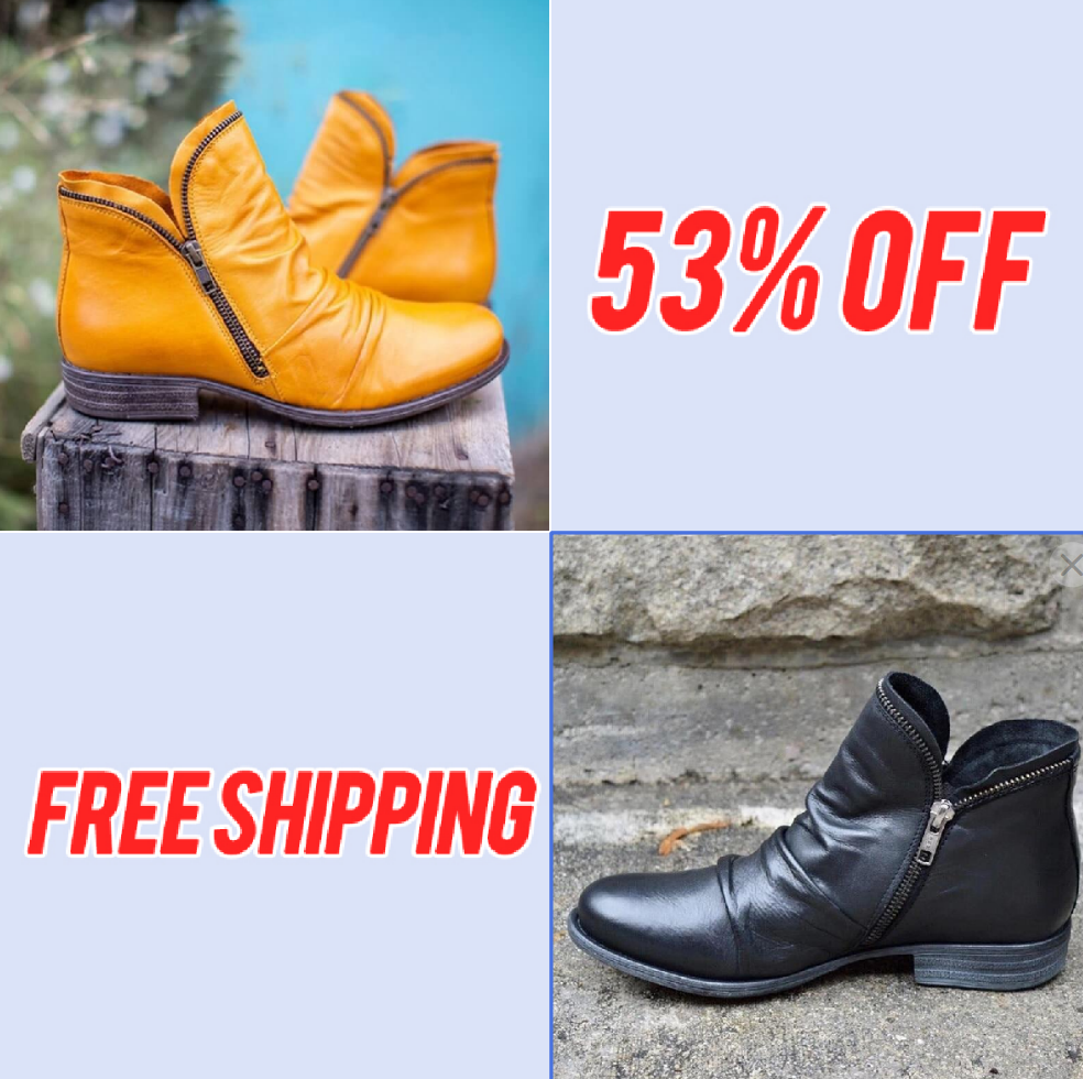 Women's Vintage Zip Ankle Boots