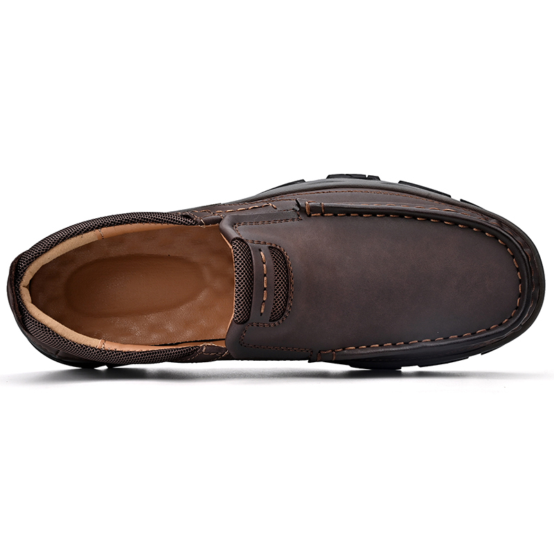 ⏰Promotion 50% OFF - Men's Orthopedic Walking Shoes Genuine Leather Slip On Loafers