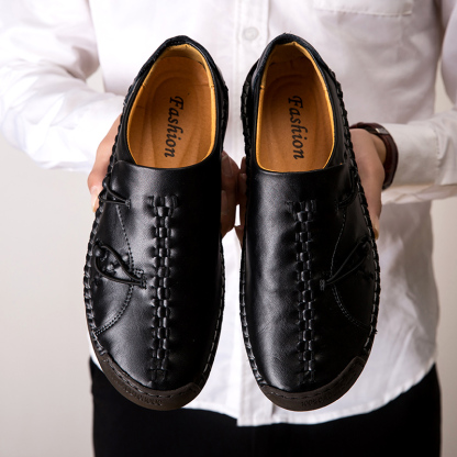 2023S Mens Genuine Leather Comfy Soft Sole Slip On Loafers-caipcmall