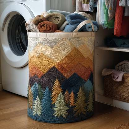 Forest Landscape Quilted Laundry Basket GFTONT2777