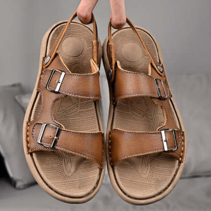 Jack Washington Genuine Leather Sandals-caipcmall