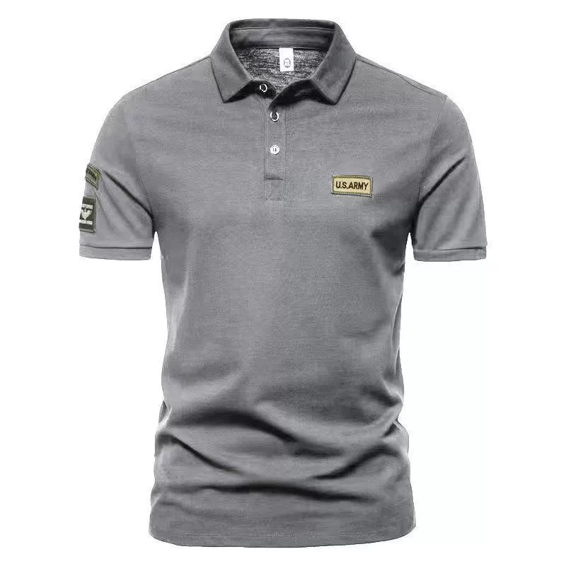 MARCO LUCA | Embroidered men's short-sleeved polo shirt