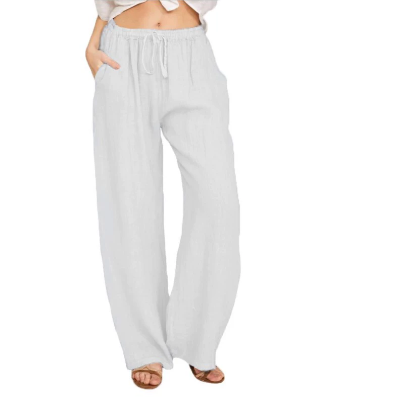 Women's Casual Cotton and Linen Loose Yoga Pants