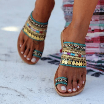 2024 Boho Style Toe Ring Sandals