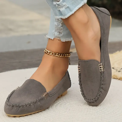 🔥Christmas Hot Sale🔥Orthoture's Round-Toe Flats,Breathable Orthopedic Slip On Walking Shoes-caipcmall