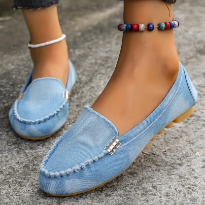 🔥Christmas Hot Sale🔥Orthoture's Round-Toe Flats,Breathable Orthopedic Slip On Walking Shoes-caipcmall