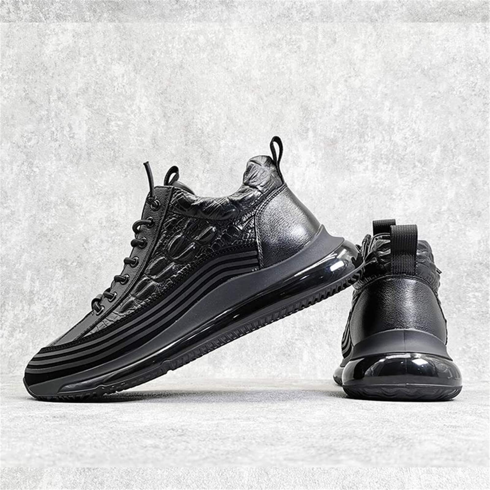 Men's Crocodile Print Height Lifting Non-Slip Casual Sneakers-caipcmall