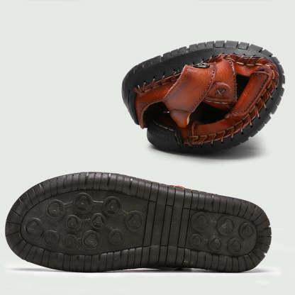 🔥HOT SALE🎁--50% OFF 🎉 Men's Casual Breathable Leather Sandals-caipcmall