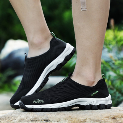 Men's Comfy Summer Hollow Out Breathable Mesh Casual Walking Shoes-caipcmall