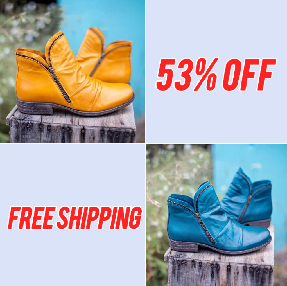 Women's Vintage Zip Ankle Boots