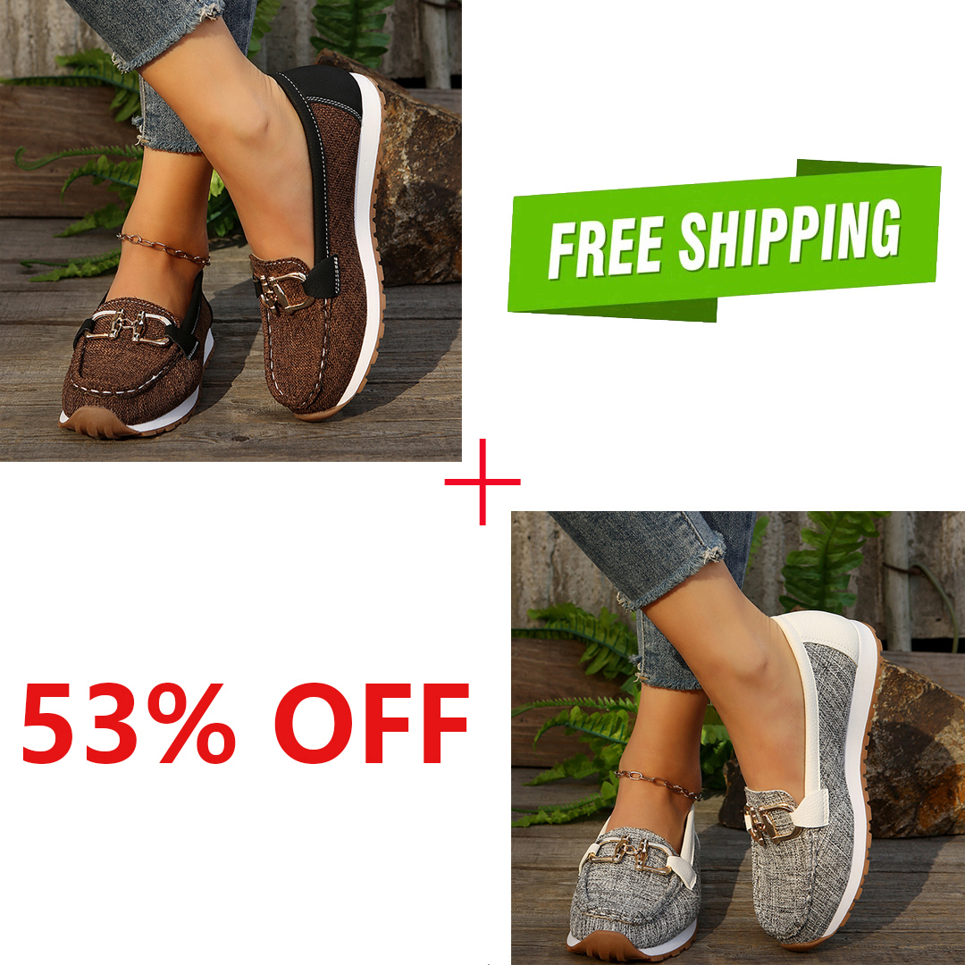 🔥LAST DAY 70% OFF - Women Comfortable Chain Decor Casual Walking Shoes-caipcmall