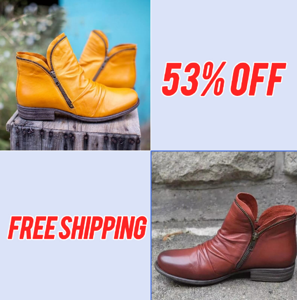 Women's Vintage Zip Ankle Boots