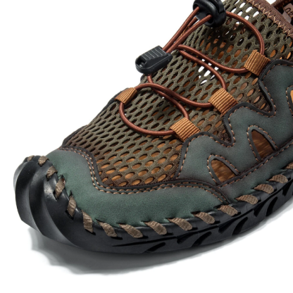 Men's Summer Outdoor Hand Stitching Breathable Mesh Casual Soft Sandals-caipcmall