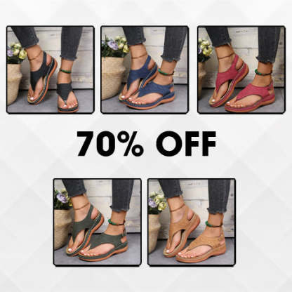 🔥Last Day Promotion 70% OFF🔥 Leather Orthopedic Arch Support Sandals Diabetic Walking Sandals-caipcmall
