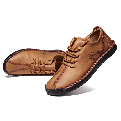 🔥Hot Sale🎁--60% OFF 🎉 Men Casual Comfy Leather Driving Hiking Slip On Loafer - 6406-caipcmall