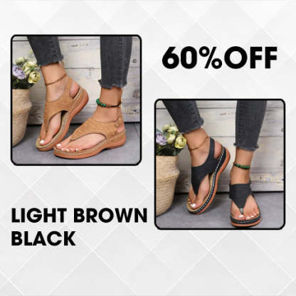🔥Last Day Promotion 70% OFF🔥 Leather Orthopedic Arch Support Sandals Diabetic Walking Sandals-caipcmall
