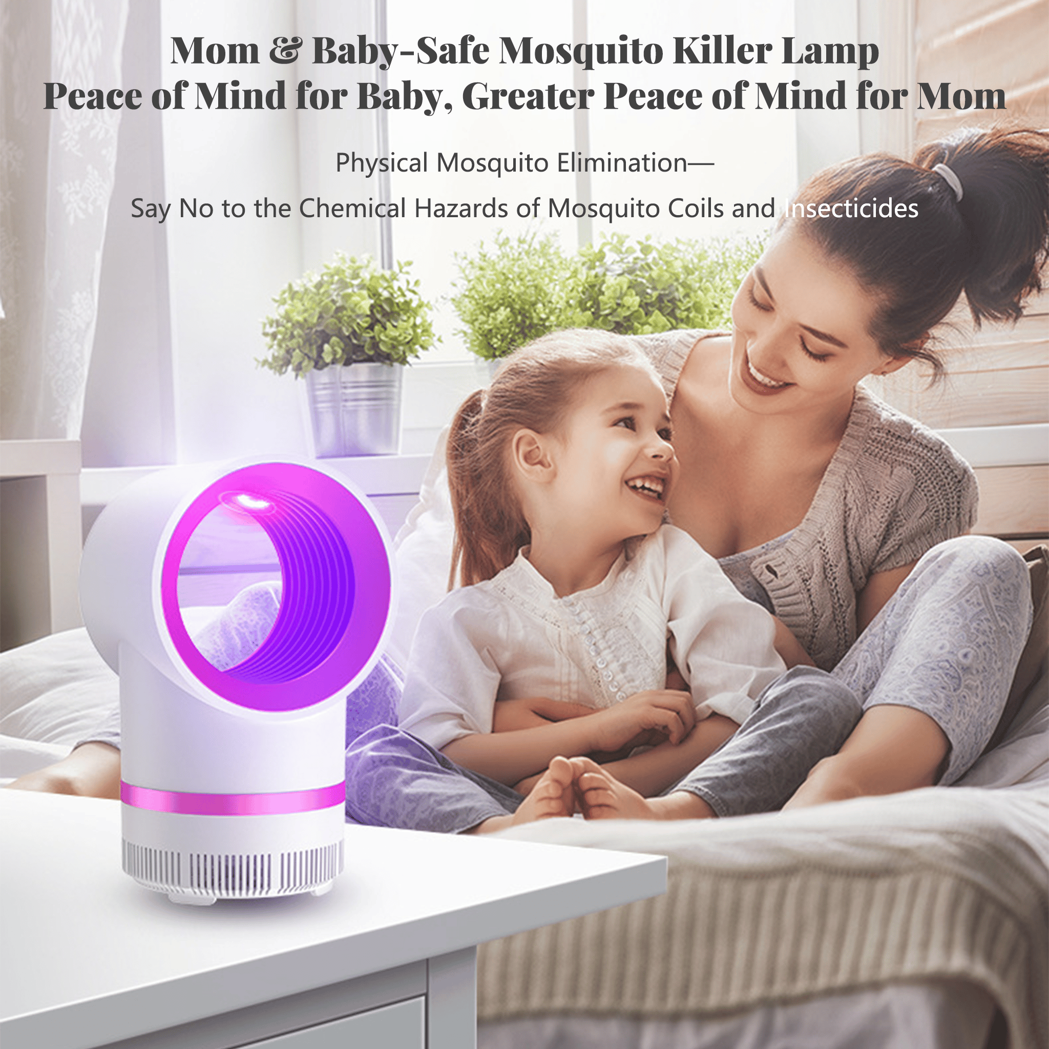 🔥Mother's Day Promotion🦟 Indoor Household Mosquito Killer Lamp — Plug-in Suction-Type Mosquito Trap