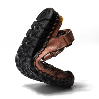 Men's Summer Outdoor Hand Stitching Breathable Mesh Casual Soft Sandals-caipcmall