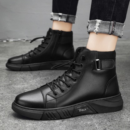 Men's Casual Versatile Genuine Leather Ankle Boots-caipcmall