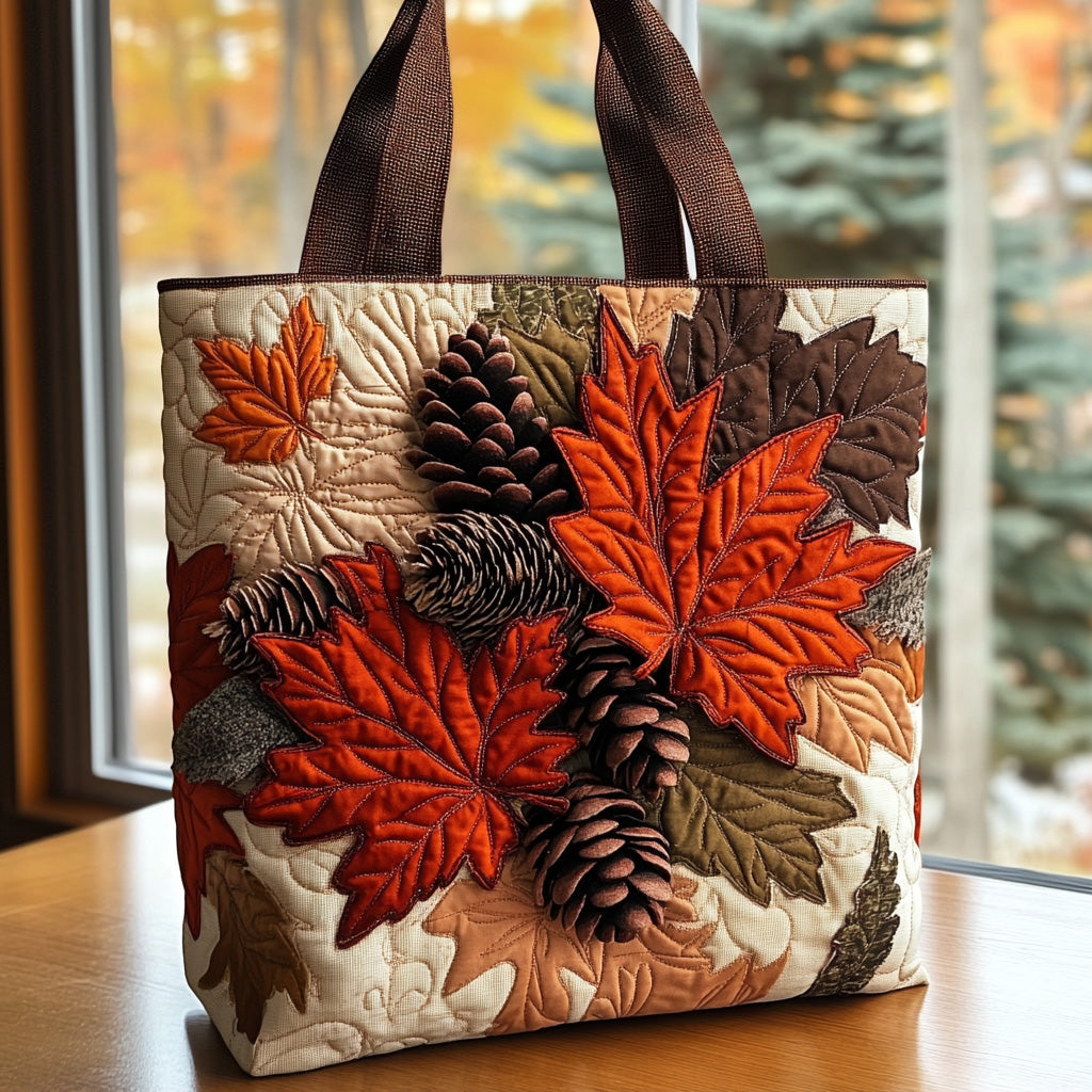 Falling Charm Quilted Tote  Bag