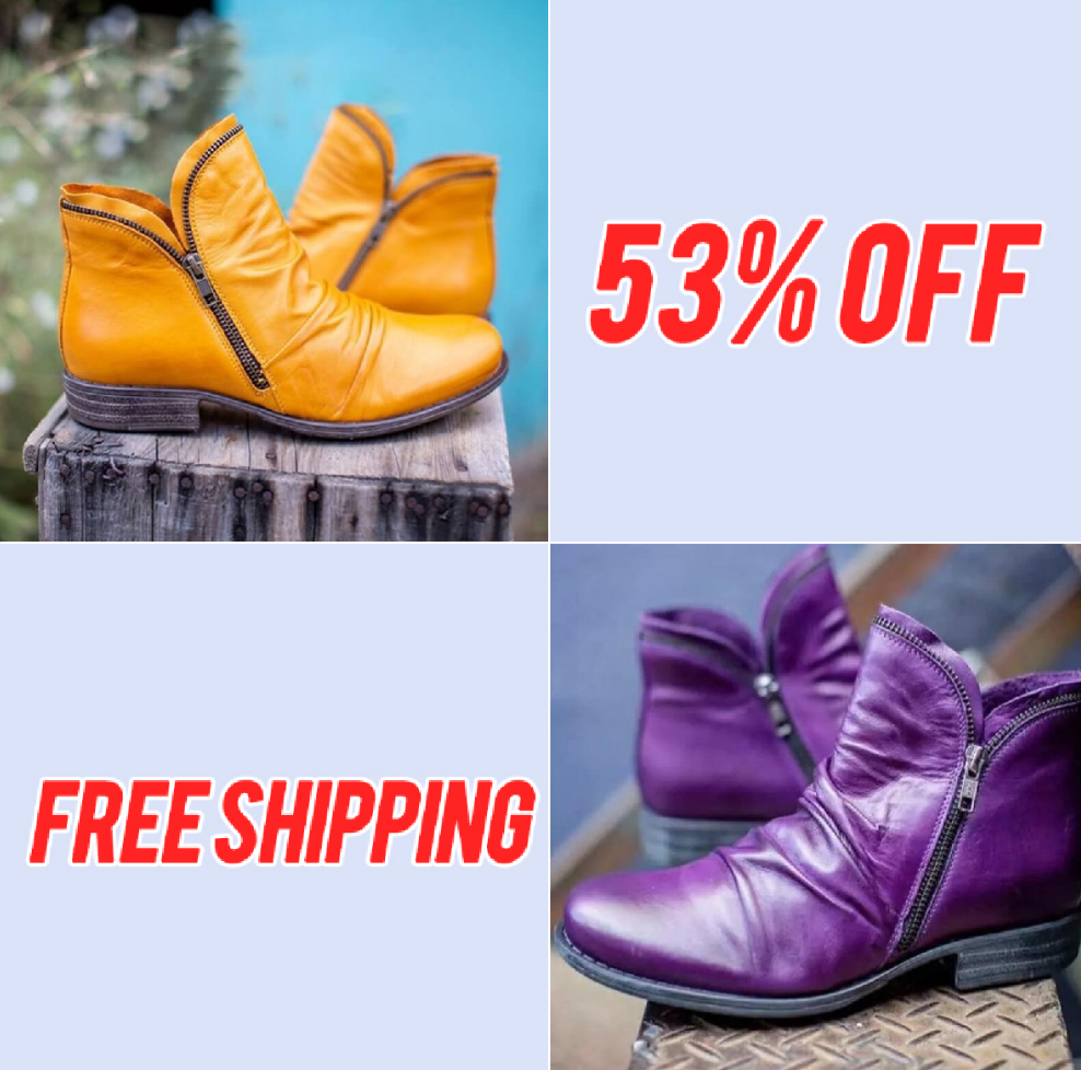 Women's Vintage Zip Ankle Boots