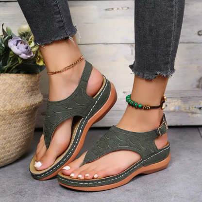🔥Last Day Promotion 70% OFF🔥 Leather Orthopedic Arch Support Sandals Diabetic Walking Sandals-caipcmall