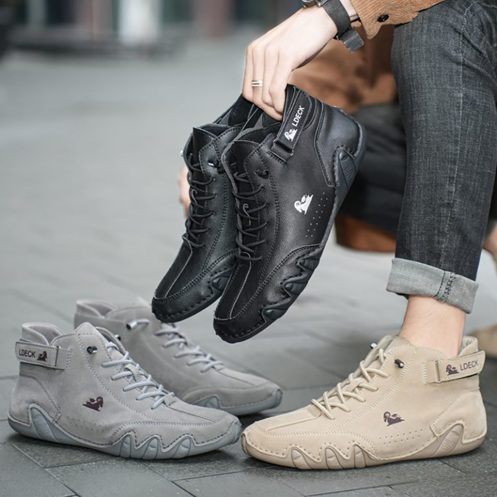 New fashionable short lace-up boots for men and women-caipcmall