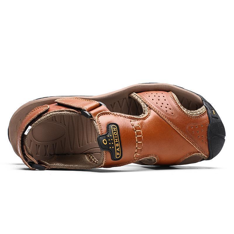 Men's Summer Breathable Leather Casual Outdoor Beach Sandals-caipcmall