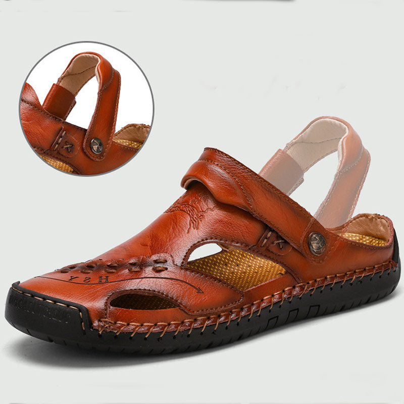 🔥HOT SALE🎁--50% OFF 🎉 Men's Casual Breathable Leather Sandals-caipcmall