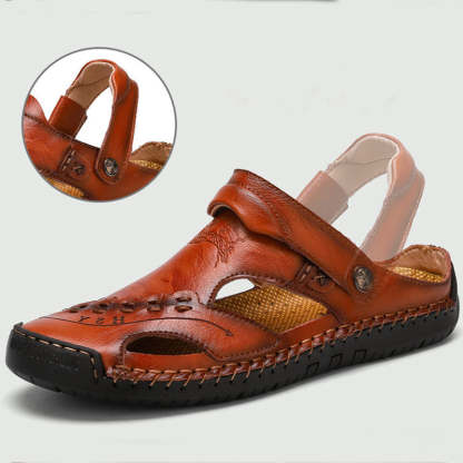 🔥HOT SALE🎁--50% OFF 🎉 Men's Casual Breathable Leather Sandals-caipcmall