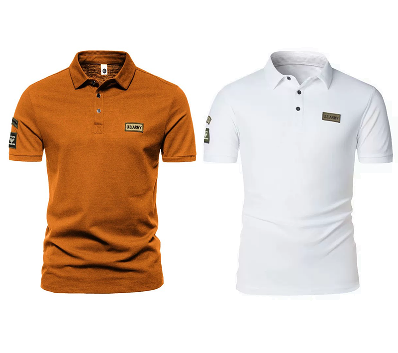 MARCO LUCA | Embroidered men's short-sleeved polo shirt
