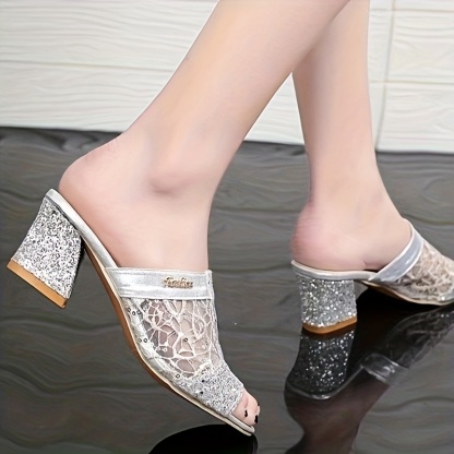 😍Last Day 50% OFF😍 - Women's Glitter Sequins Decor Sandals
