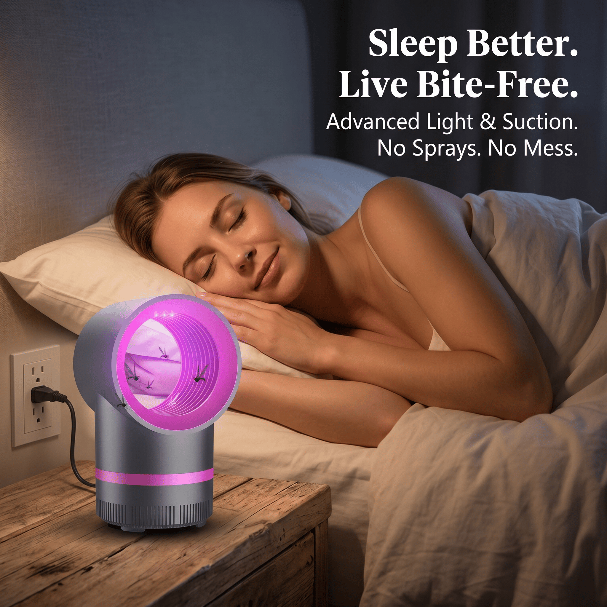🔥Mother's Day Promotion🦟 Indoor Household Mosquito Killer Lamp — Plug-in Suction-Type Mosquito Trap