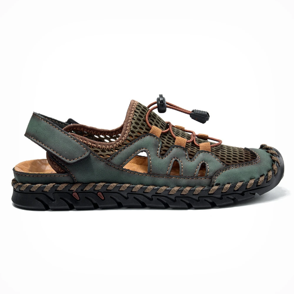 Men's Summer Outdoor Hand Stitching Breathable Mesh Casual Soft Sandals-caipcmall