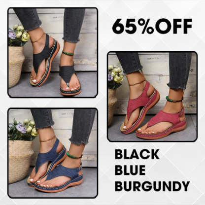 🔥Last Day Promotion 70% OFF🔥 Leather Orthopedic Arch Support Sandals Diabetic Walking Sandals-caipcmall