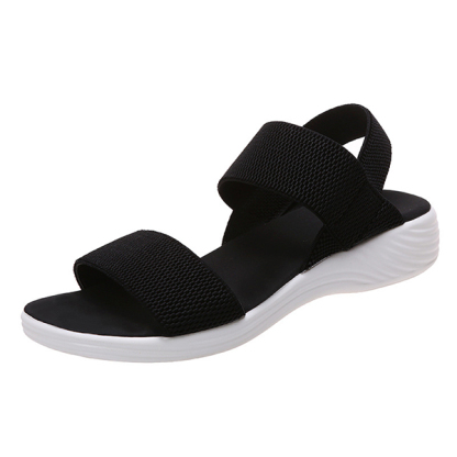 Womens Comfy Breathable Knit Sandals Casual Stretch Open Toe Walking Shoes