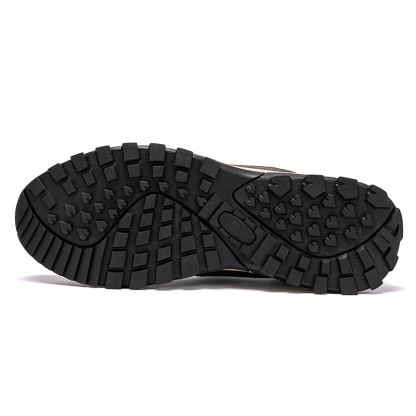 MEN'S COMFORTABLE GENUINE LEATHER SLIP-ON SNEAKERS WITH ARCH SUPPORT AND SHOCK ABSORPTION-caipcmall