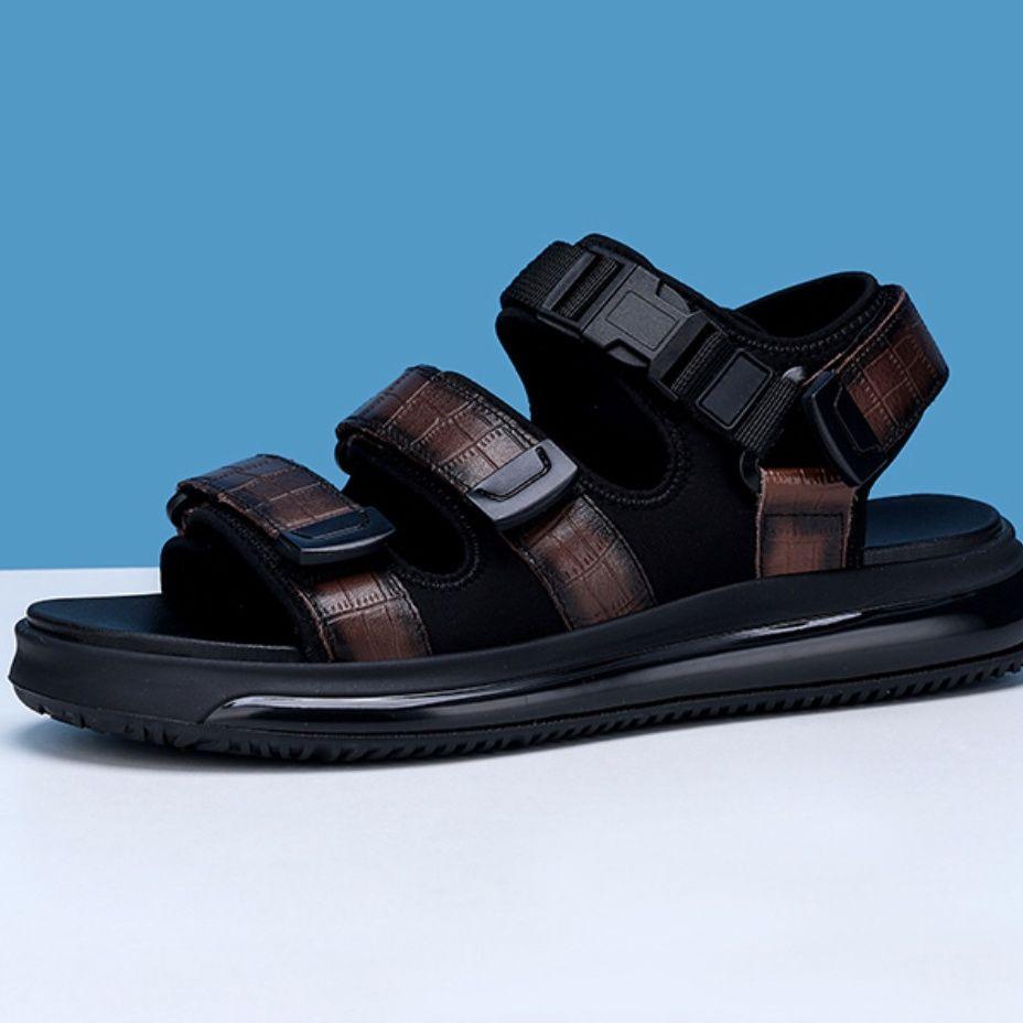Cushioned Soft-Soled Textured Sandals-caipcmall