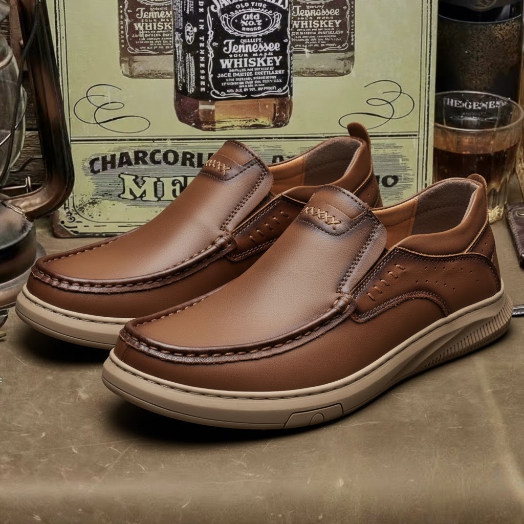 💥50% OFF⏳Men's Comfortable Arch Support Slip-On Leather Loafers