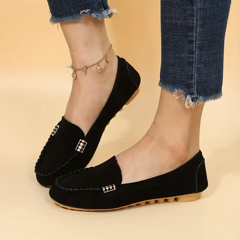 🔥Christmas Hot Sale🔥Orthoture's Round-Toe Flats,Breathable Orthopedic Slip On Walking Shoes-caipcmall