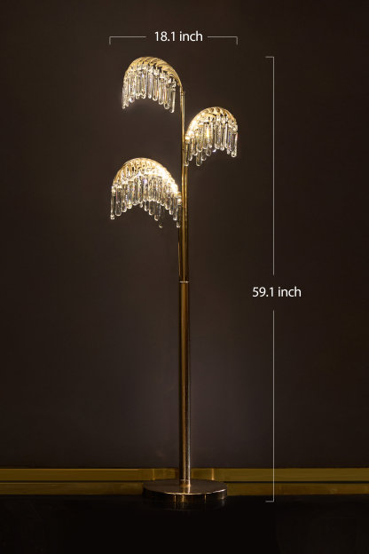 Glamorous Crystal Floor Lamp – Modern Elegance for Luxury Interiors