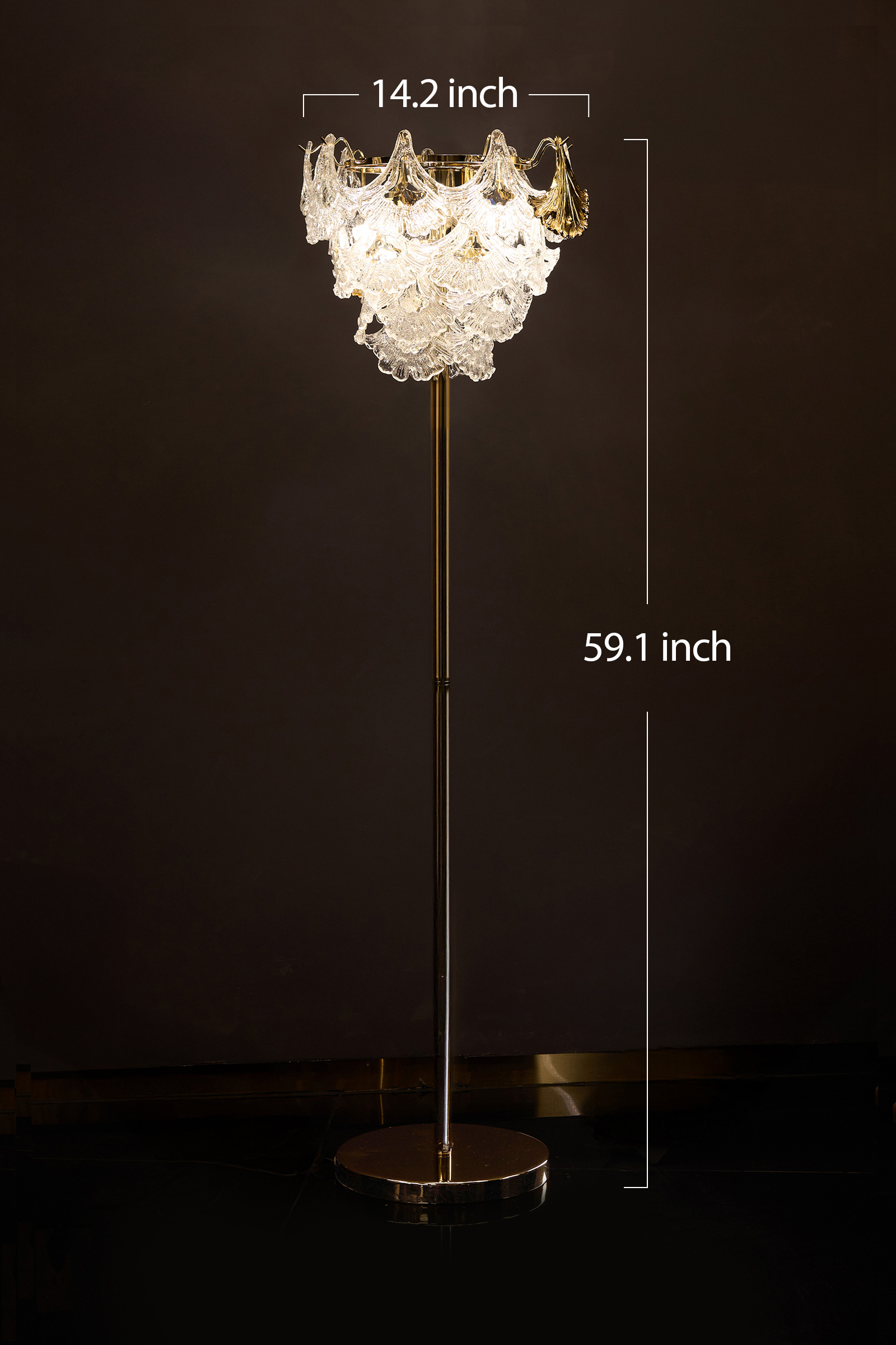 Modern Crystal Floor Lamp – A Statement of Elegance and Functionality
