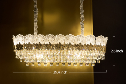 Luxurious Cascading Crystal Chandelier – A Masterpiece of Modern Elegance