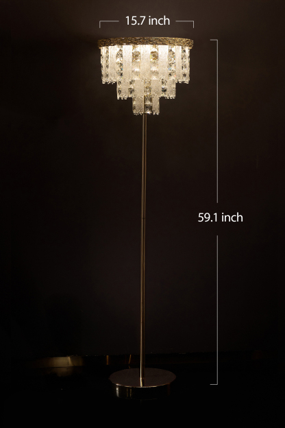Luxurious Crystal Floor Lamp – A Statement Piece for Modern Interiors