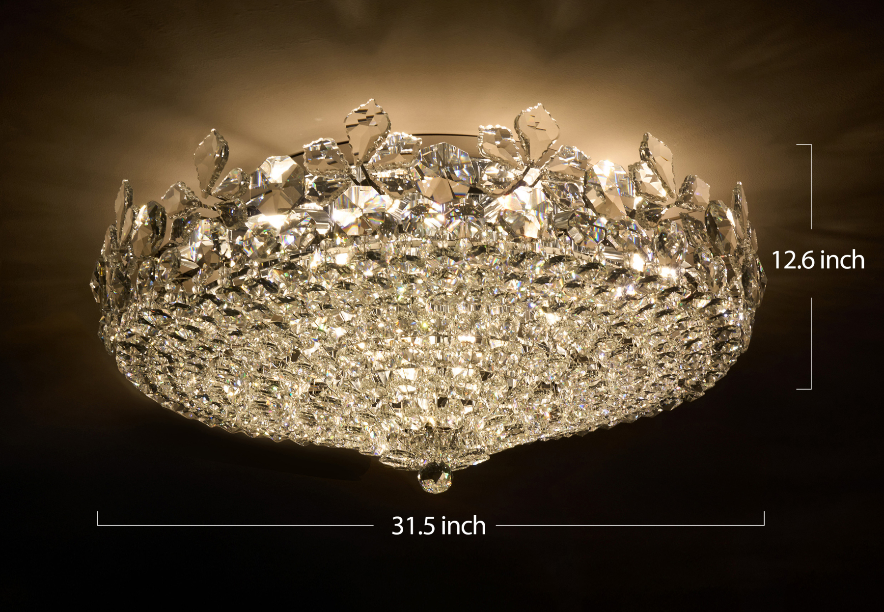 Exquisite Crystal Chandelier Ceiling Light – Illuminate Your Space with Luxury